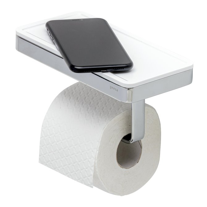 FRAME WHITE CHROME Toiletrolhouder