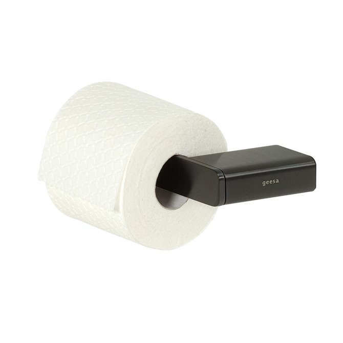 SHIFT BRUSHED BLACK METAL Toiletrolhouder zonder klep (links)