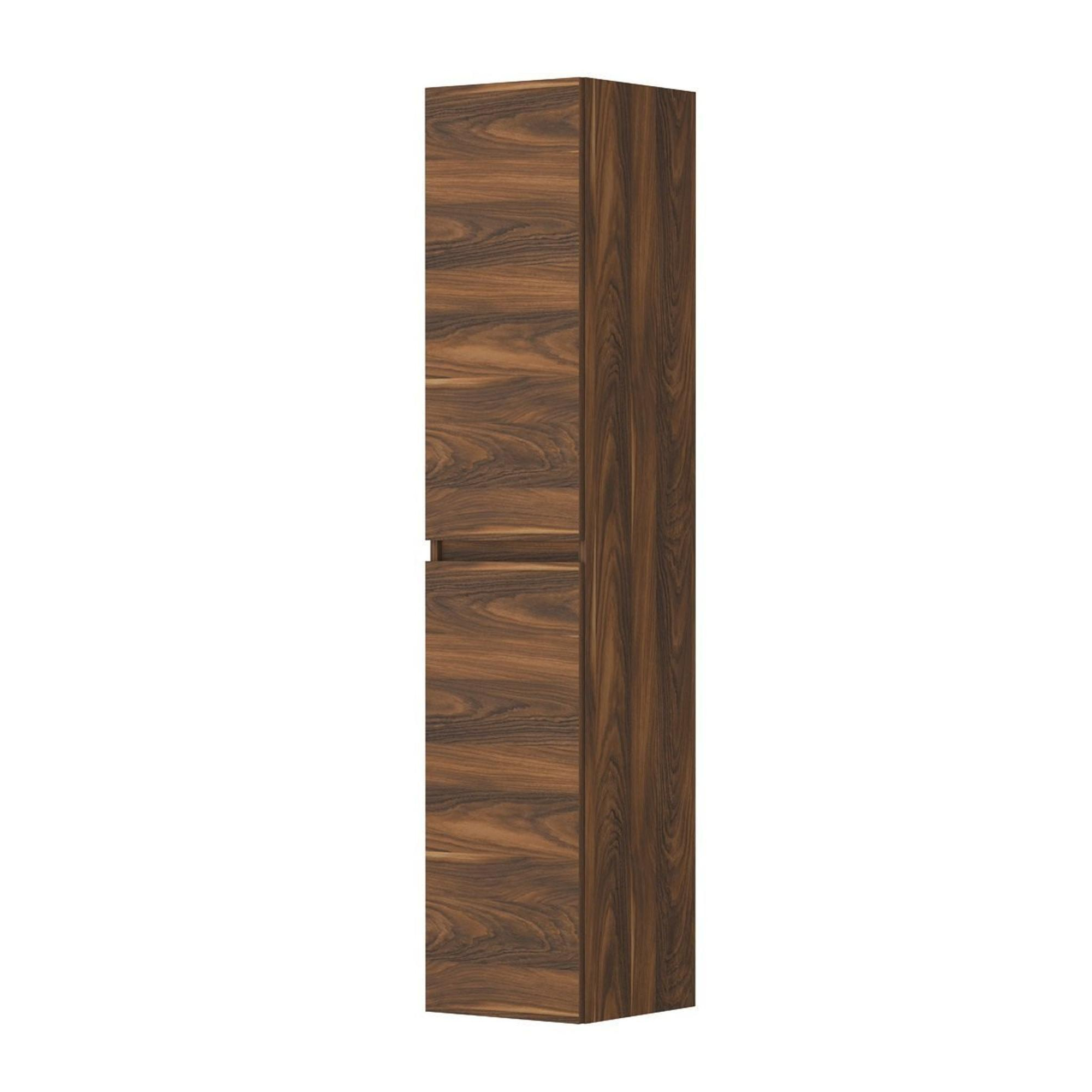INK Hoge kast 2 dr grpls hout krlst Koper eiken 35x37 SANIBELL