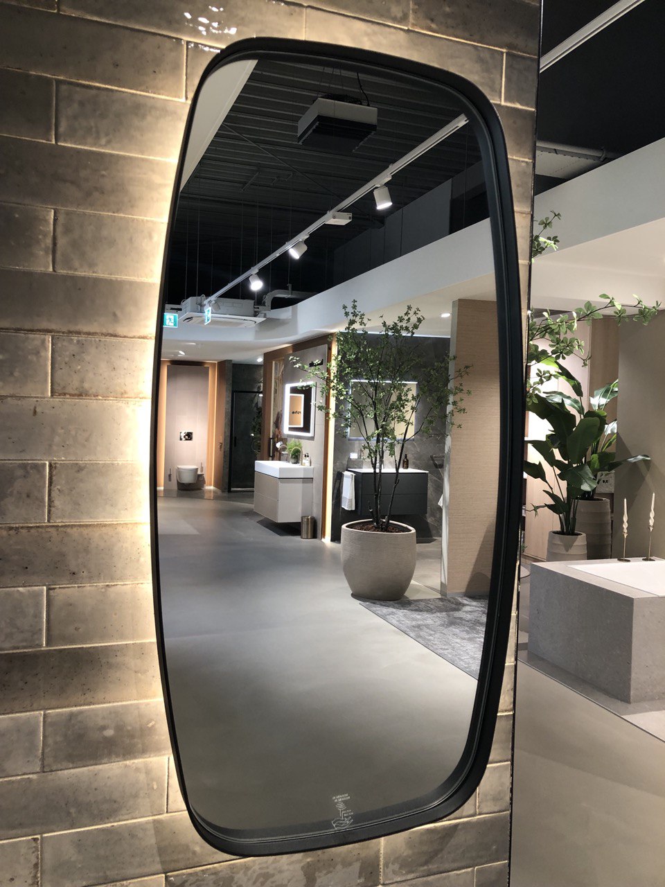 Spiegel contour stalen kader 400x800mm