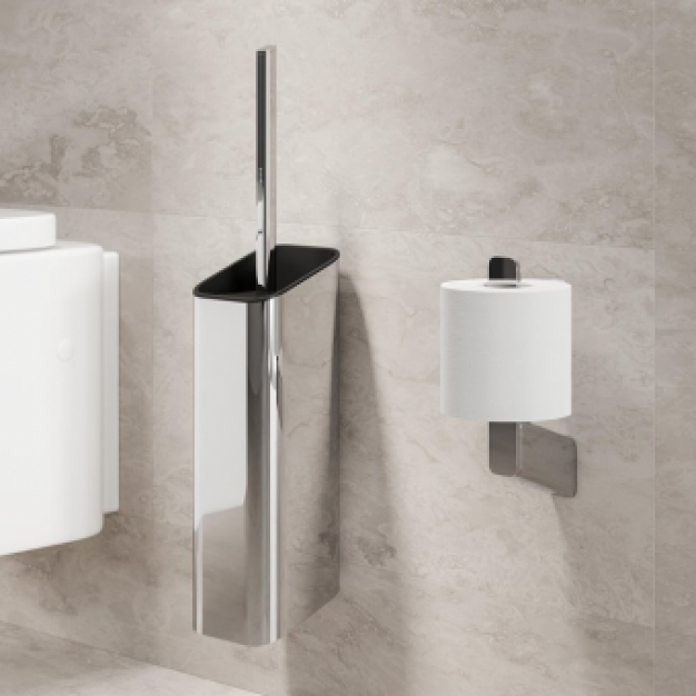 SHIFT CHROME Toiletborstel met houder