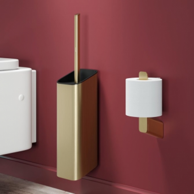 SHIFT BRUSHED GOLD Toiletborstel met houder