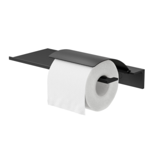 Planchet met toiletrolhouder met klep